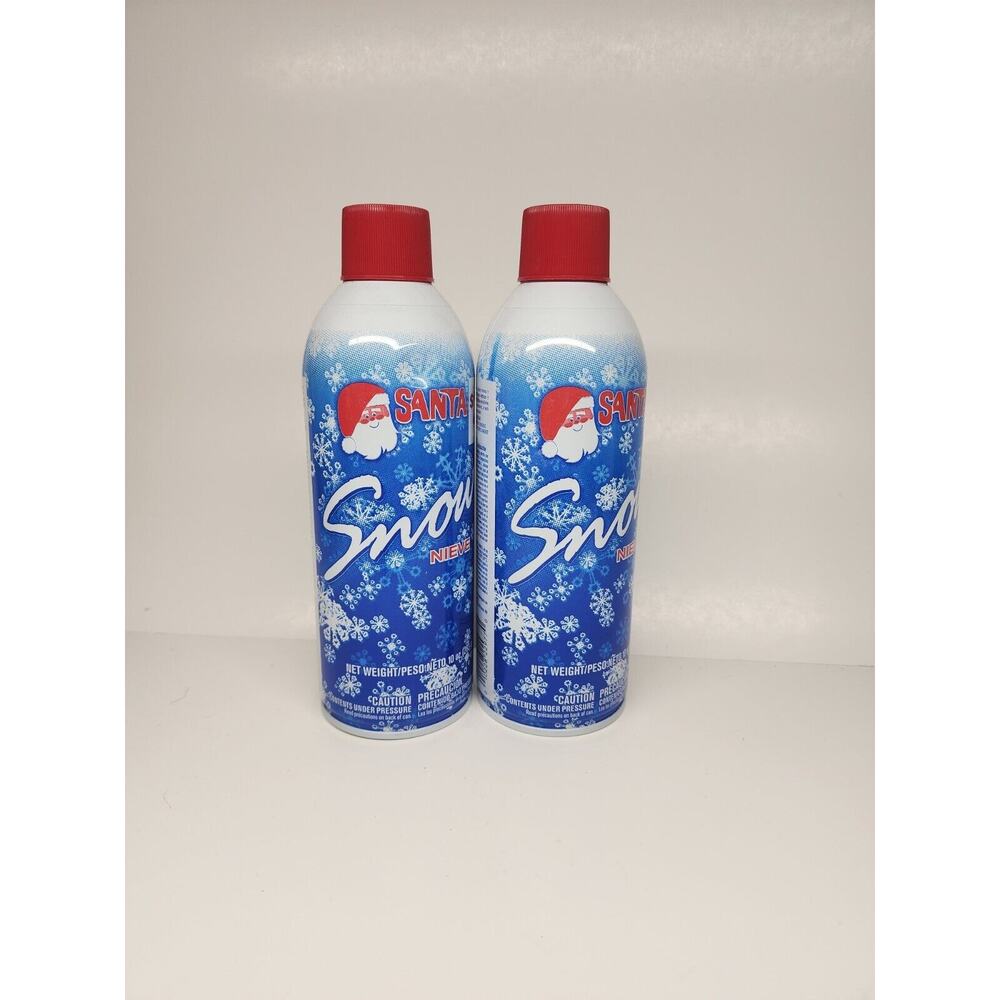 Lot of 2 Artificial Spray Snow Window Santa Claus Holiday Decoration Christmas